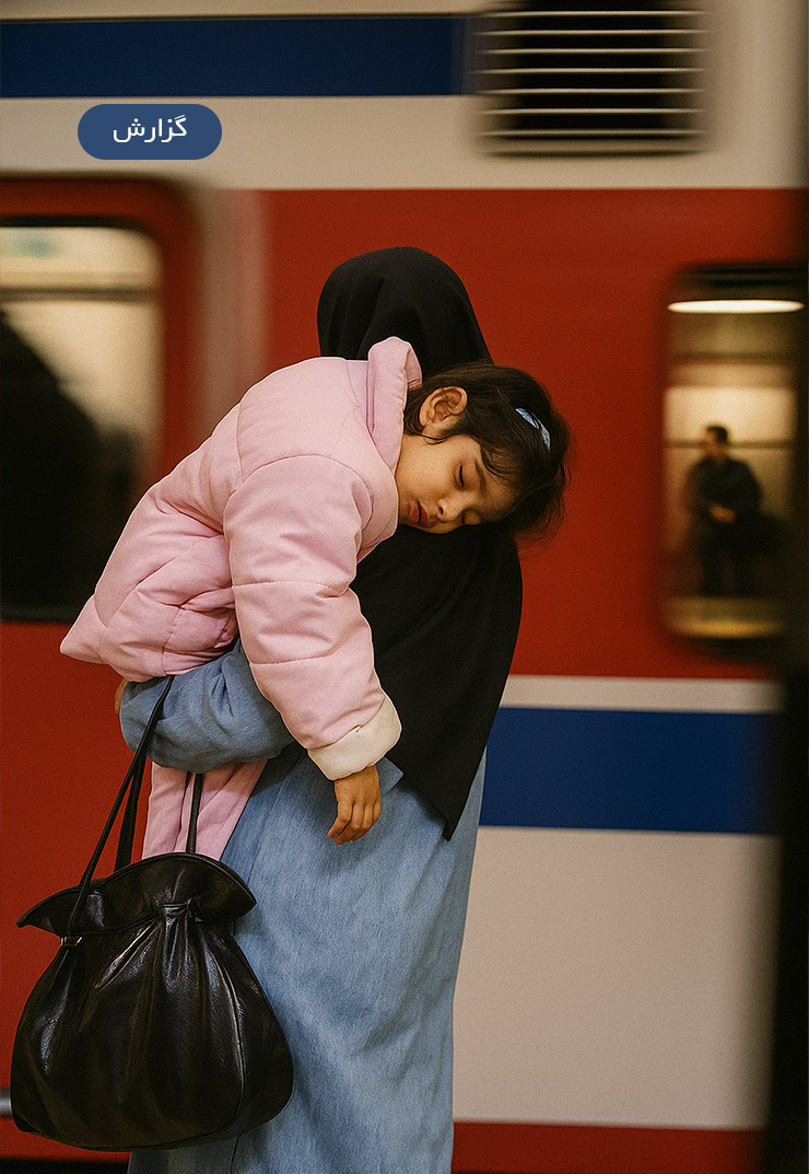 مشکلات مادران در مترو